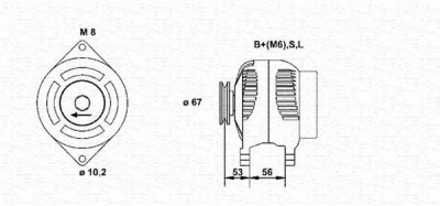 MAGNETI MARELLI 943356553010 -  Генератор